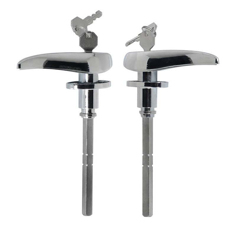 WFLNHB Outside Locking Door Handles Silver Steel Replacement for 1933
