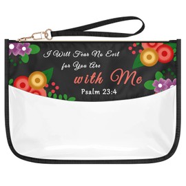 Christian Gift for Women Bible Verse Cosmetic Bag Religious Gifts for Her Transparent Makeup Bag Birthday Mother's Day Valentine's Day Gifts for Women Mom Friends Sister Coworker Zipper Toiletry Pouch