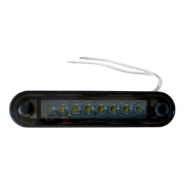 MelTruck LED Marker Light White Smoke Dark Tinted Flat Round for Car Truck Trailer