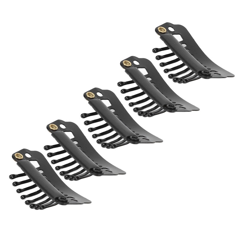 50pcs Hair Extension Clips Set Stainless Steel DIY 8 Teeth
