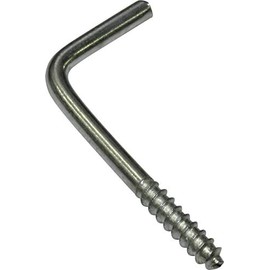 Gardinia Screw Hooks for Curtain Rods Matte Silver 2.5 cm, Alloy Steel