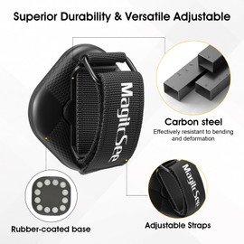 4 Pack Heavy Duty Magnetic Shovel Holder for Truck with Adjustable Strap, No-Drill Strong Magnet Mount Rack for Flag, Utility Tool, Axe, Stable Organizer for RV, Garage, Trailer, Cruise, ATV Storage
