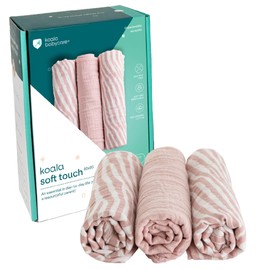 KOALA BABYCARE, Newborn Muslin Cloth, 80 x 80 cm, Pack of 3, Newborn Cotton Blanket