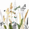 20 Napkins Natural Meadow with Dragonflies, White, Grasses, Flowers, Meadow,