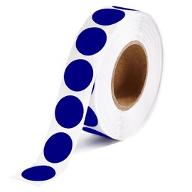 1000 Pcs Blue Round Stickers 1/2 Inch Color Circle Dot Stickers Small Code Labels for Office Shop Yard Sale Home Classroom Marking (Blue)