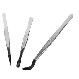 Outanaya Multi-purpose Stainless Steel Tweezers Craft Tweezers Lash Jewelry Photo Clip