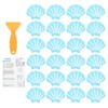 sourcing map 24Pcs Non-Slip Bathtub Stickers, 9x7 cm Shell Shape