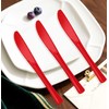 50 PCS Red Plastic Knives Disposable Utensils Heavy Duty Red
