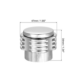 sourcing map Faucet Lever Handle,2Pcs 47 x 34mm Alloy Basin Mixer Faucet Tap Handle Grip Knob Replacement for Kitchen Bathroom (Silver)