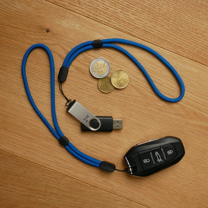 trage.band® Textile Carrying Straps, Long and Short, blue