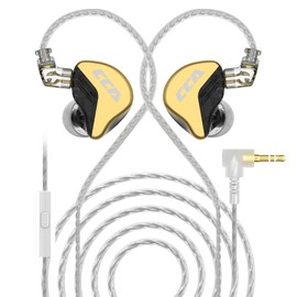 CCA CRA + Auriculares con Monitor intraural, Controlador dinámico de diafragma Ultrafino Patentado IEM, Sonido Claro y Graves Profundos, Auriculares con Cable extraíble sin enredos