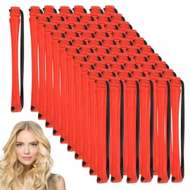 Perming Rods, 60 Pcs Perm Rollers,Small Size Red 0.35 Inch Perm Kit Short Hair Men Women for Diy Salon Home Long Short Hair, Hair Curling Rollers for Straight Curly Hair