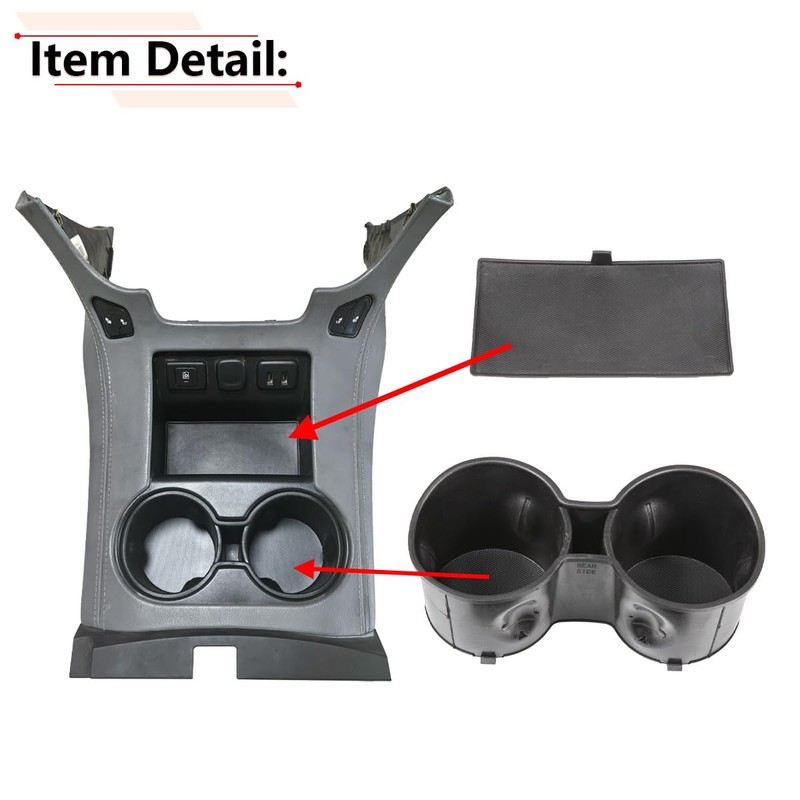 RLB-HILON Center Console Cup Holder Insert and Mat Compatible with