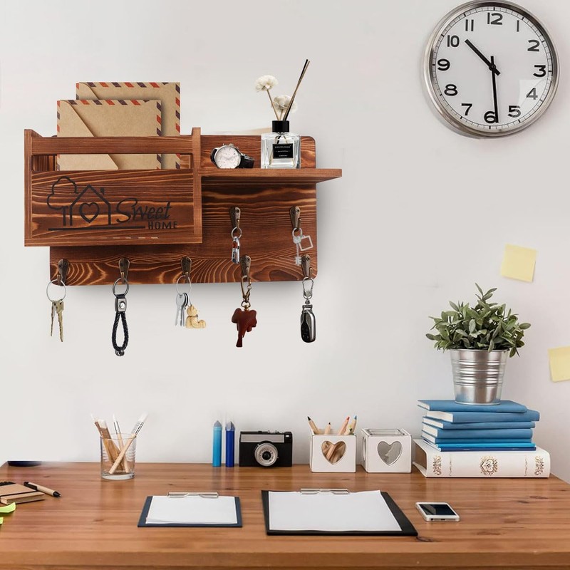 Gocokia Key Hanger Organizer, Mail and Key Holder for Wall