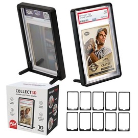COLLECT3D COLLECT3D Graded Trading Card Frame Display with Folding Stand | 10 Pack (Black) | Fits PSA Slab Case | Secure Fit Protection | Easy Storage | Display & Protect Your Cards