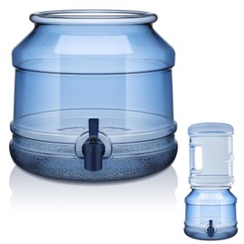 GlikCeil 5 Gallon Water Jug Dispenser Base with Spout for 3 to 5 Gallon Bottle Plastic Water Jug Holder Containers for Stand or Countertop(Blue)