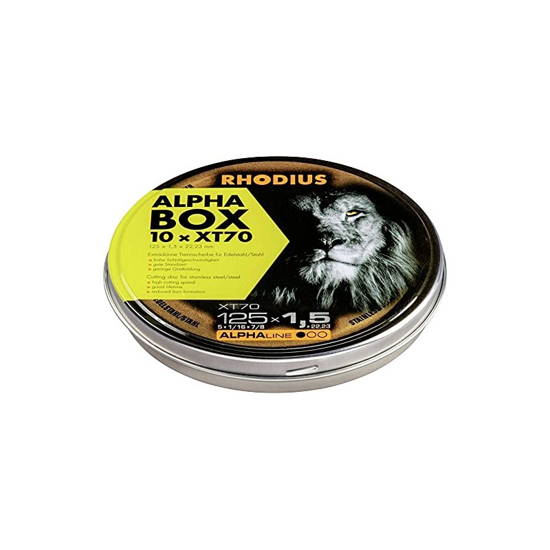 RHODIUS XT70 | Pack of 10 | Diameter 125 mm