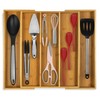 Purawood Kitchen Drawer Organizer - Expandable Utensil Drawer Organizer for