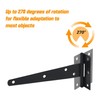 2 Pack T Hinges 200mm (8") with Screws, Heavy Duty