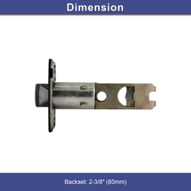 Better Home Products Adjustable Deadbolt Latch HFM Handle Set, Metal Material, Oil Rubbed Bronze Finish, 2-3/8" Backset, Compatible with Deadbolt Lock Systems