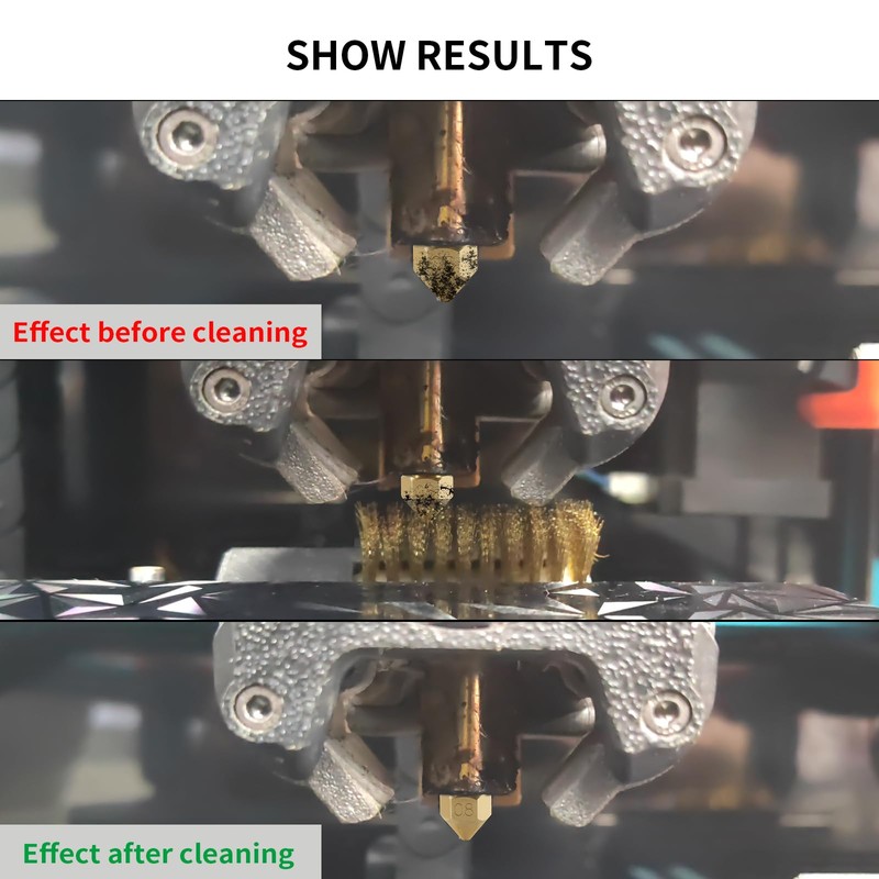 BCZAMD 3D Printer Parts Mini Nozzle Cleaning Nylon Brass Brush