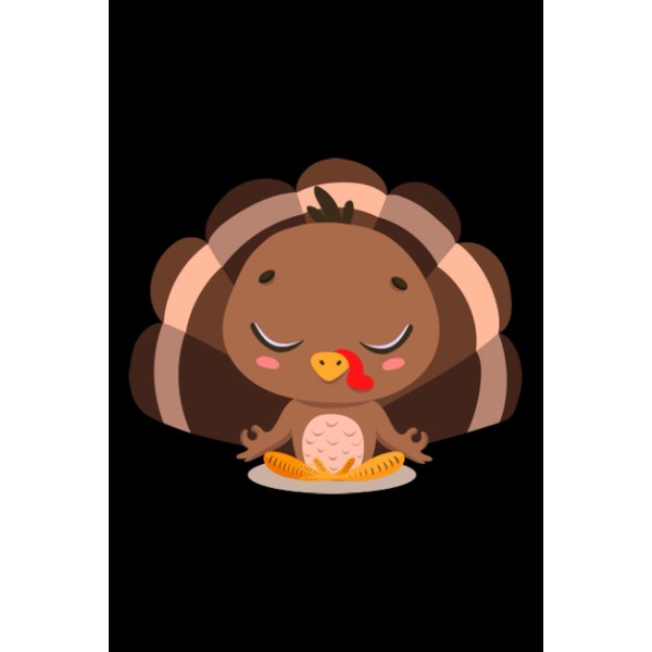 Lotus Pose Yoga Lover Turkey Yogi Funny Thanksgiving Dinner: Pilgrim