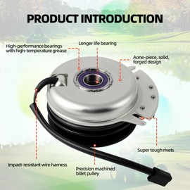 Electric PTO Clutch for John Deere STX38 STX46 Troy-Bilt 13095 Woods R1540 Warner 5217-35 5217-6 Ariens EZR Series 160889 532160889 1772388 717-1459 917-1459 5217-35