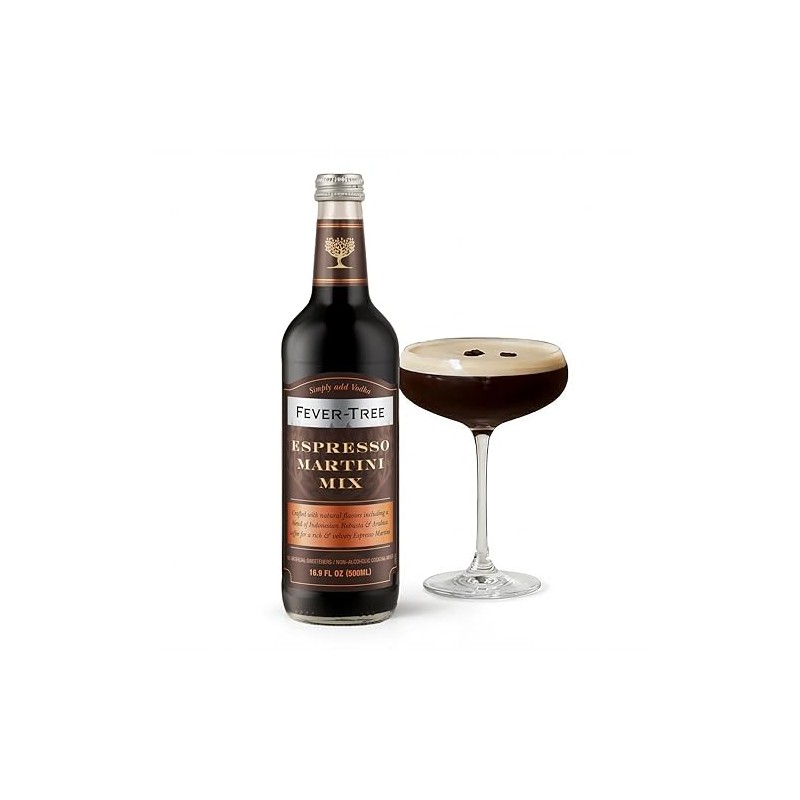 FEVER-TREE Espresso Martini Mix, 16.9 FZ. Mezcla para Cóctel Espresso