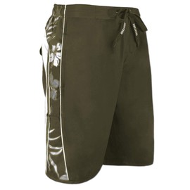 Seestern 1743 Men's Boardshorts Surf Shorts with Elasticated Back and Pockets S-3XL, Green
