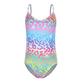 Girls One Piece Swimsuits Hawaiian Floral Bathing Suit for Kids Swimwear Colorful Graphics Size 8/7-8 Years