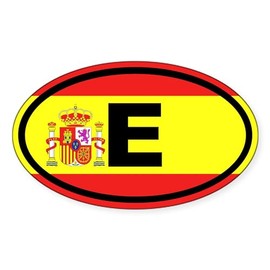 CafePress Spain E European Sticker Oval Car Bumper Sticker