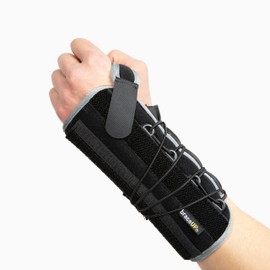 BraceUP Quick Wrap Wrist Support for Carpal Tunnel, Tendinitis and Arthritis - Hand and Wrist Support (Left Hand)