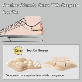 Almohadillas de Talón para Zapatos Sueltos, 4 Pares de Agarres de Cojín para el Talón Gruesas, Almohadillas de Talón Autoadhesivo para Evitar Resbalones, Ampollas, Rozaduras