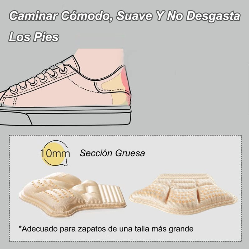 Almohadillas de Talón para Zapatos Sueltos, 4 Pares de Agarres