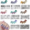 PHOGARY Manicure Stamp Stencils 8 Model Nail Art Stencil Stamping