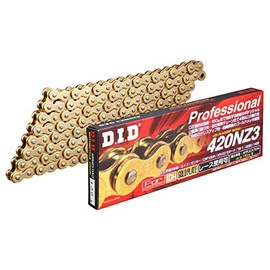 D.I.D 420NZ3-100RB G&G (Gold) Motorcycle Chain, Clip Joint Included, SDH Pin Processing, For Motorcycles