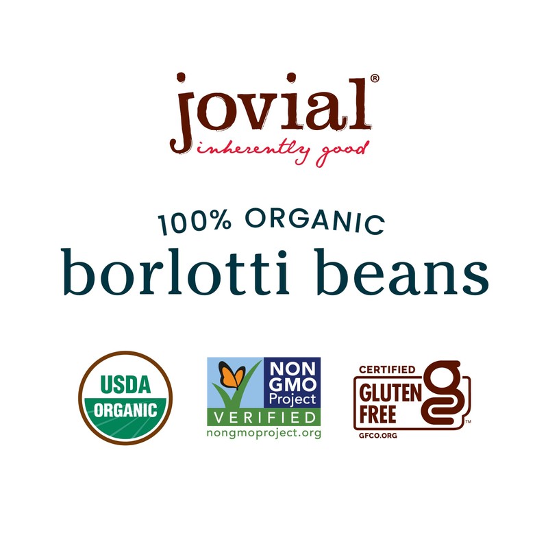 Jovial 100% Organic Borlotti Beans - Borlotti, Organic Borlotti, No