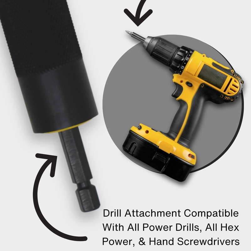 Tight Fit Tools Right Angle Drill Attachment - 90-Degree Bit
