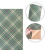 Hmxpls 2 Pcs Green Plaid Christmas Wrapping Paper Sheets, Xmas
