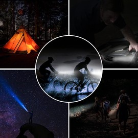 LED Zoom Torch, Super Bright High Lumen Tactical Torch, Hand Flashlight, Adjustable Focus, Waterproof Small Mini Pocket Torch, Strobe SOS Safety Function (Pack of Three Torches)