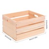 1 Piece Large Pine Wood Crates For Storage, Unfinished Natural