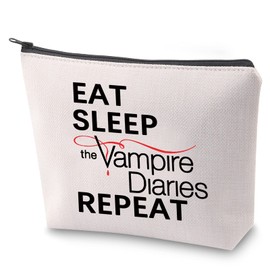 BAUNA TVD Merchandise Vampire TV Series Inspired Zippered Cosmetic Bag for Fans Fandom Vampire Girls (The Vampire Repeat)