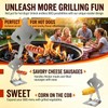 2 supporti per salsicce per barbecue, in acciaio inossidabile, regalo