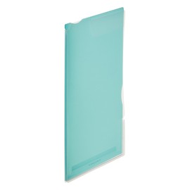 King Jim A4 758T Super Hard Holder, Transparent (with Gusset), Green