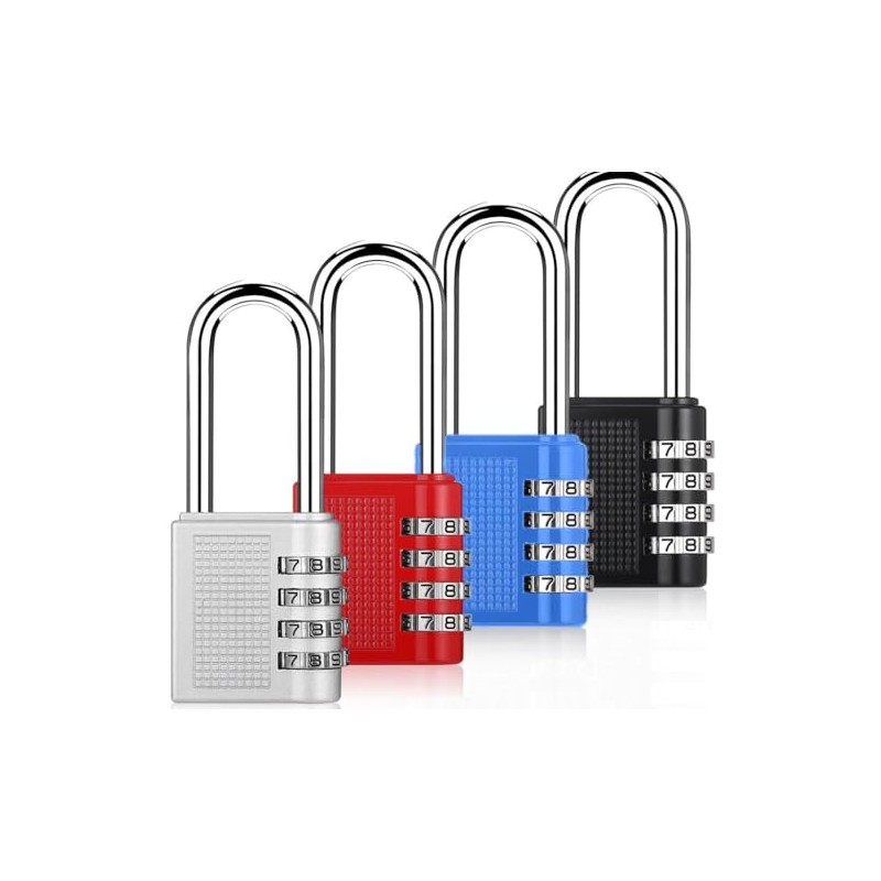 Kellegour Pack of 4 Luggage Locks, Combination Lock 4 Digit