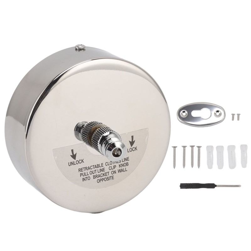 Retractable Clothesline 304 Stainless Steel Safety Auto Retraction Double Pulley