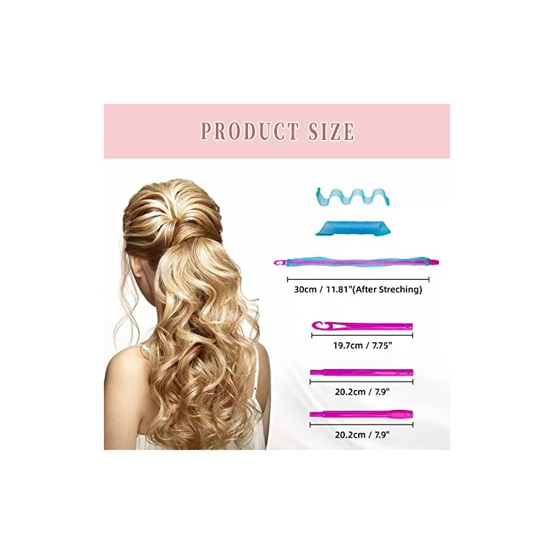 Essenergi Kit De Peinado Con Rizadores De Pelo Sin Calor,