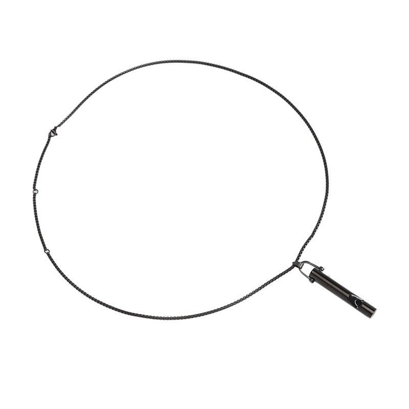 Whistle Pedant Necklace Reduce Anxiety Cylindrical Deep Breathing Stress Relief