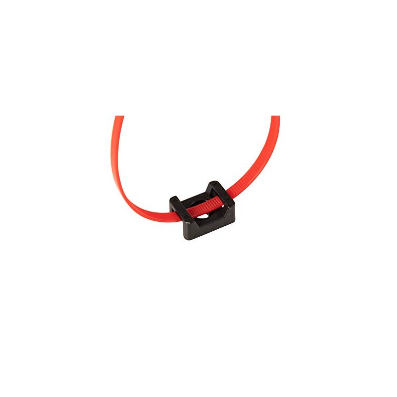 GTSE 100 Pack Of Black Screw Mounts, Zip Ties Up