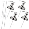 LABRIMP 8 Piece Set Jar Pump Stainless Steel Soap Dispenser